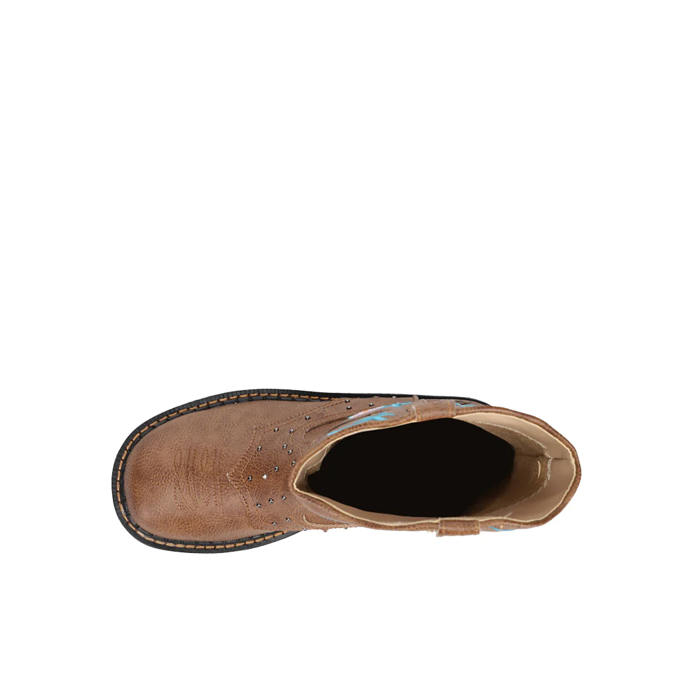 Glitter Horse Round Toe Cowboy Boots (Little Kid-Big Kid) - Image 4