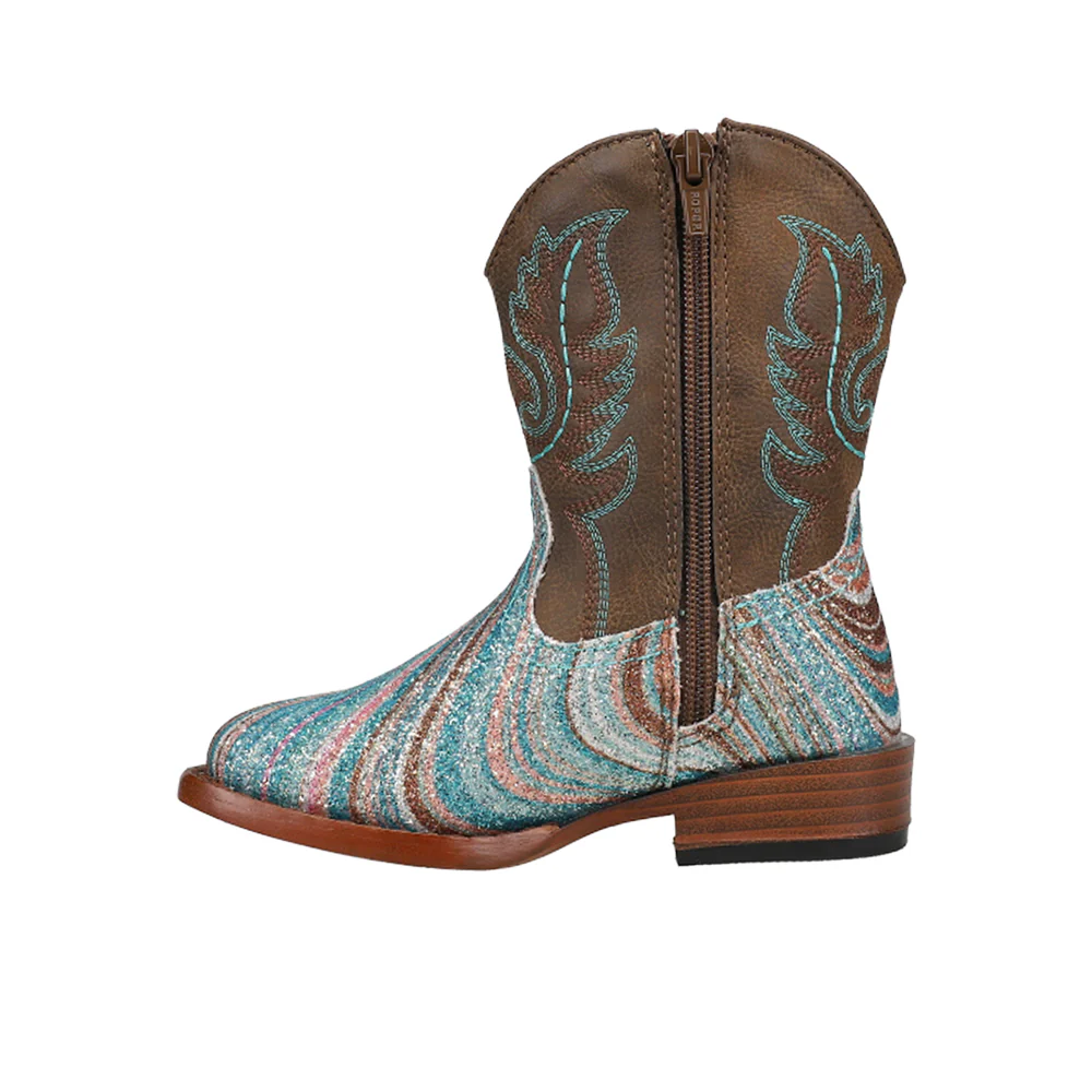 Glitter Swirl II Square Toe Boots (Toddler) - Image 3