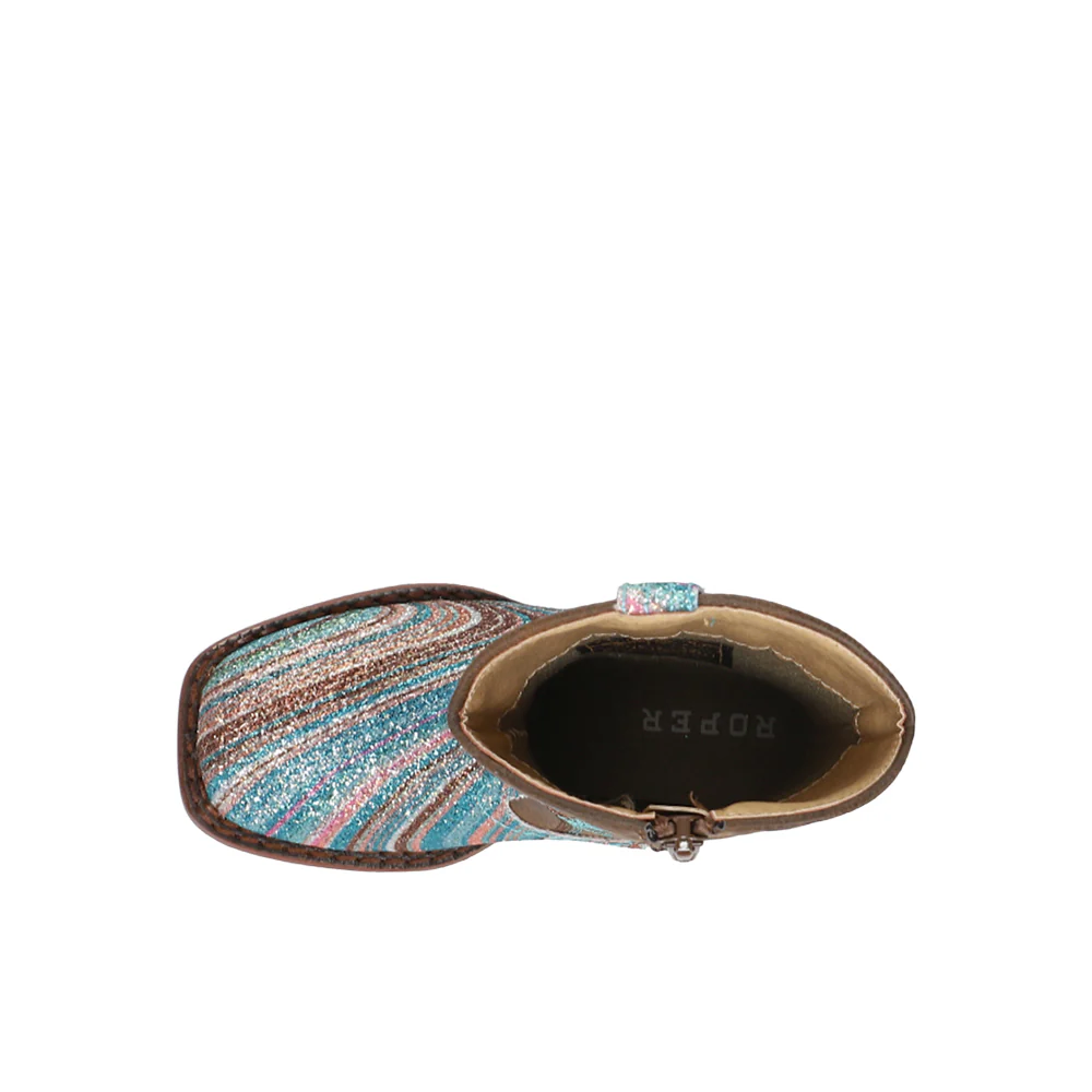 Glitter Swirl II Square Toe Boots (Toddler) - Image 4