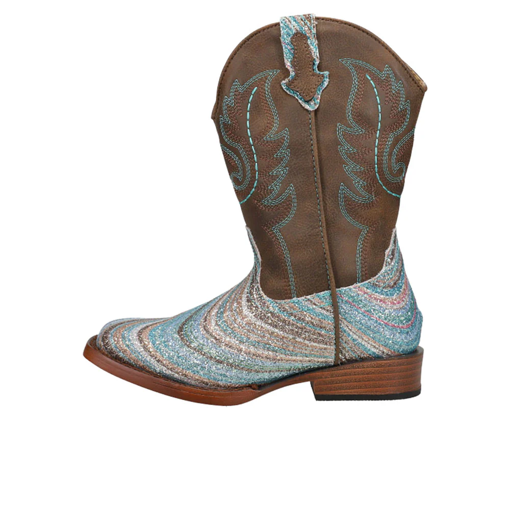 Glitter Swirl II Square Toe Boots (Youth) - Image 3