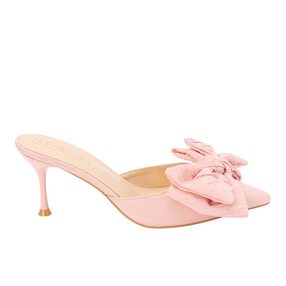 Goldie Pointed Toe Kitten Heel Mules