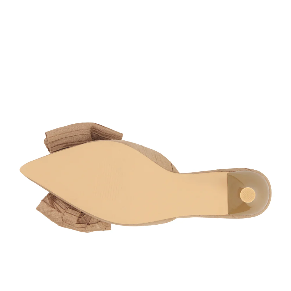 Goldie Pointed Toe Kitten Heel Mules - Image 5