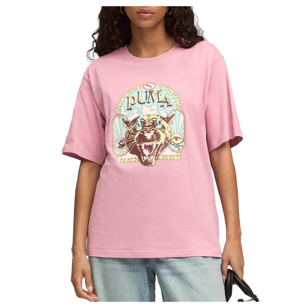Graphic Fest Relaxed Crew Neck Short Sleeve T-Shirt - Image 3