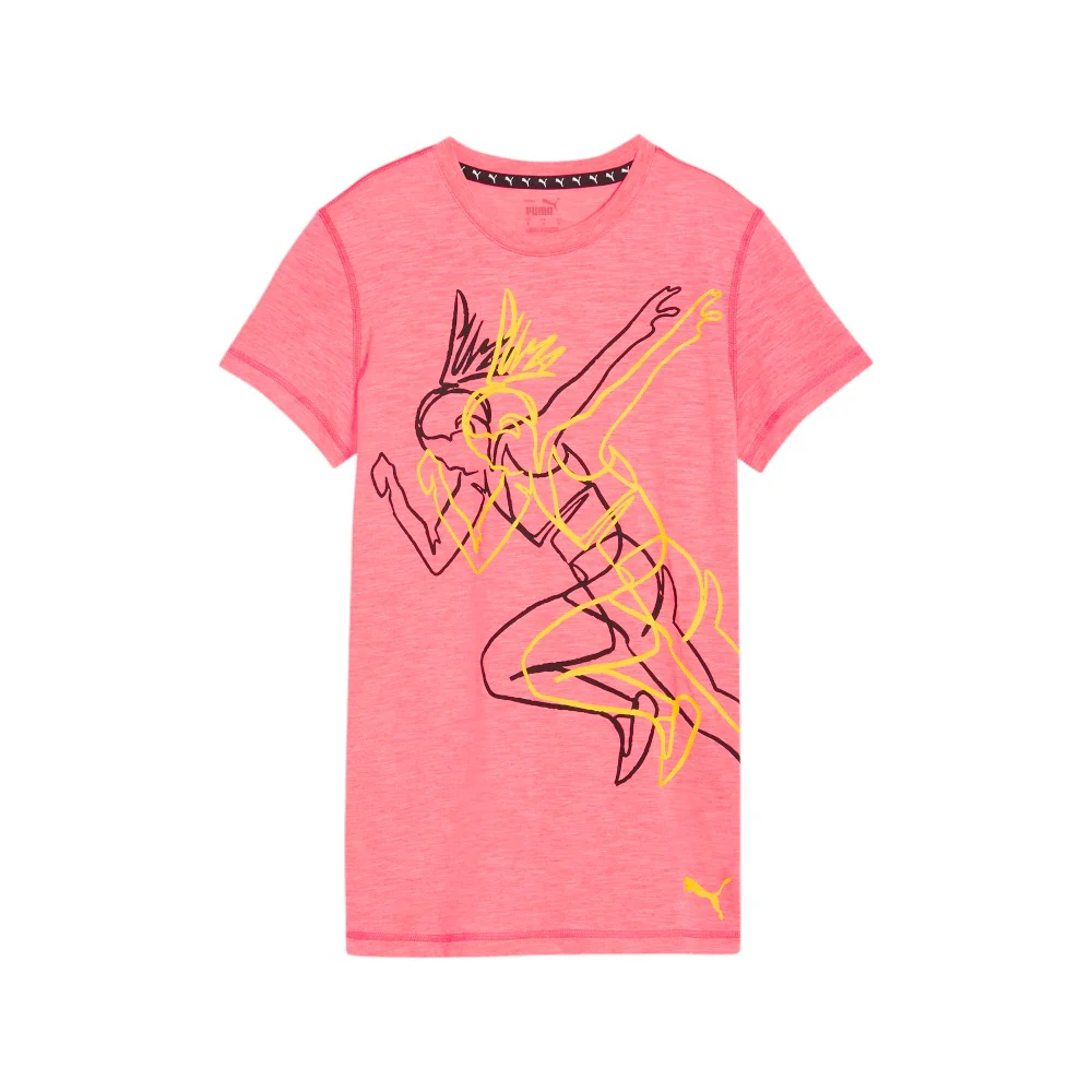 Graphic Fireglow Crew Neck Short Sleeve Athletic T-Shirt