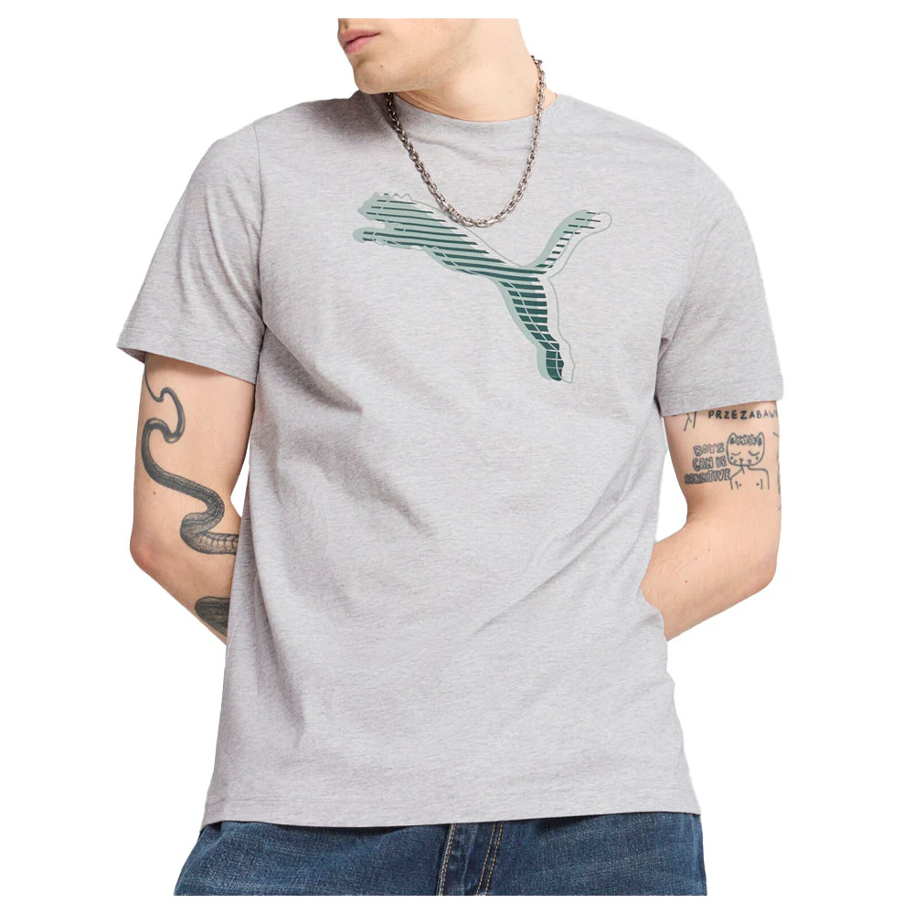 Graphics Cat Logo Crew Neck Short Sleeve T-Shirt - Image 3