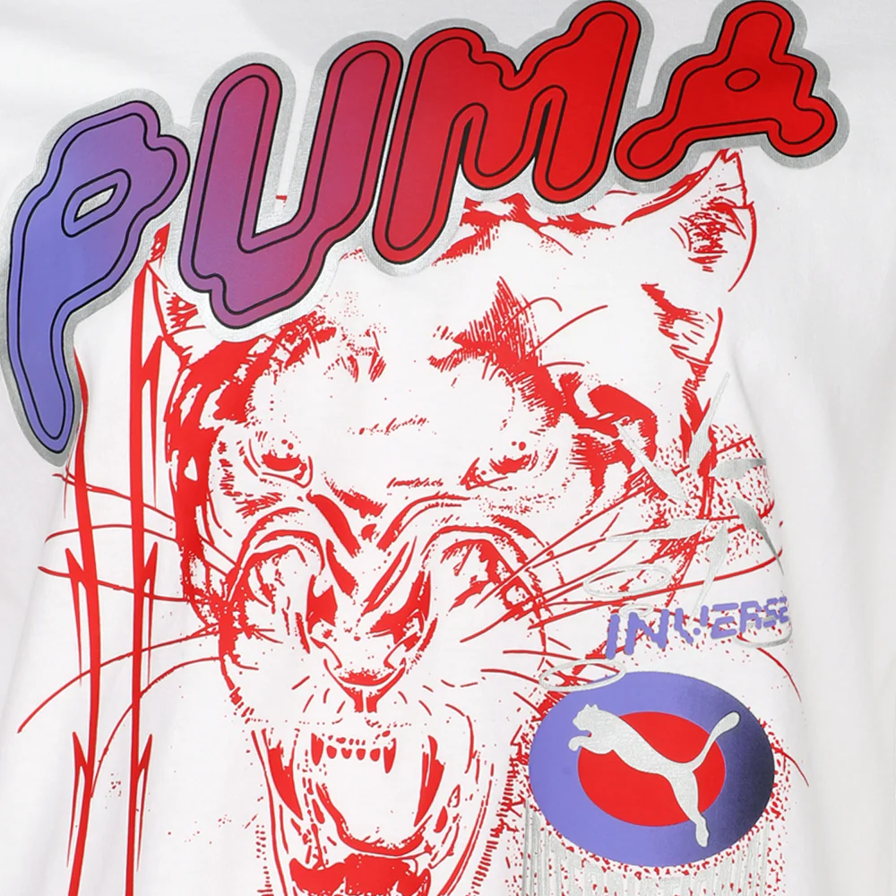Inverse Boxy Graphic Crew Neck Short Sleeve T-Shirt - Image 3