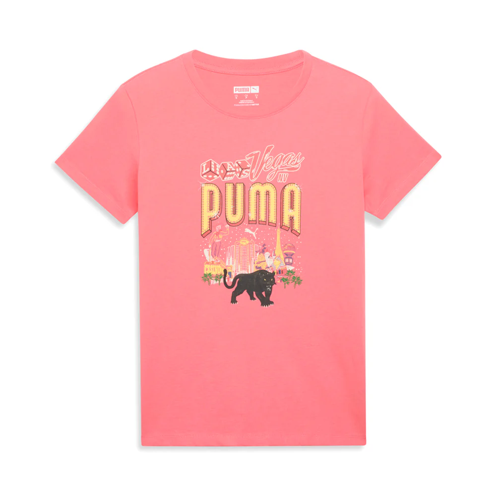 Graphics LV Neon Billboards Graphic Crew Neck Short Sleeve T-Shirt
