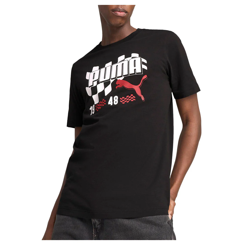 Graphics Moto Flag Graphic Crew Neck Short Sleeve T-Shirt - Image 3