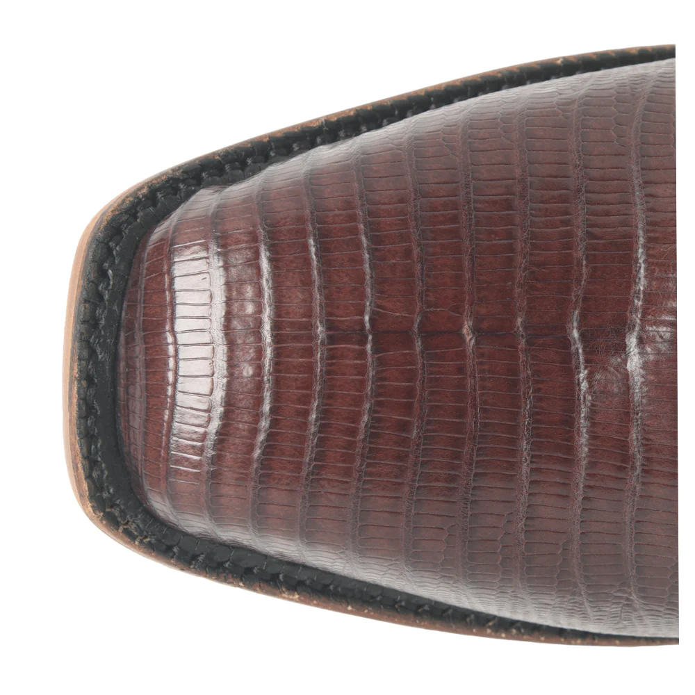 Reposado 12 Inch Lizard Square Toe Cowboy Boots - Image 4