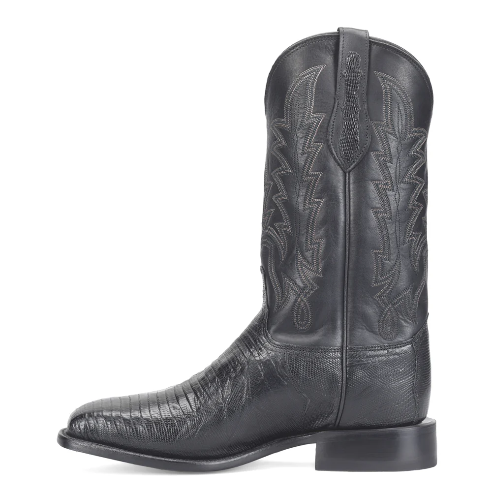 Reposado 12 Inch Lizard Square Toe Cowboy Boots - Image 3