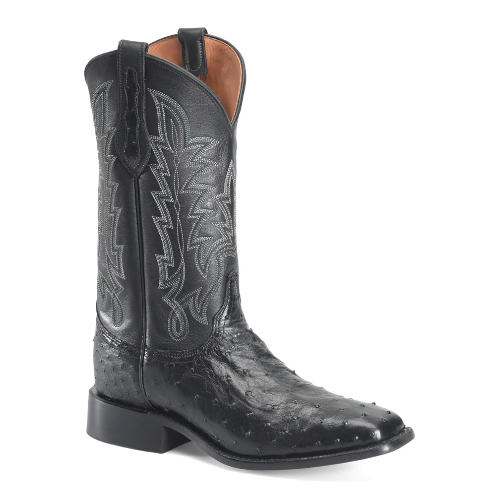 Rancher 12 Inch Full Quill Ostrich Square Toe Cowboy Boots - Image 2