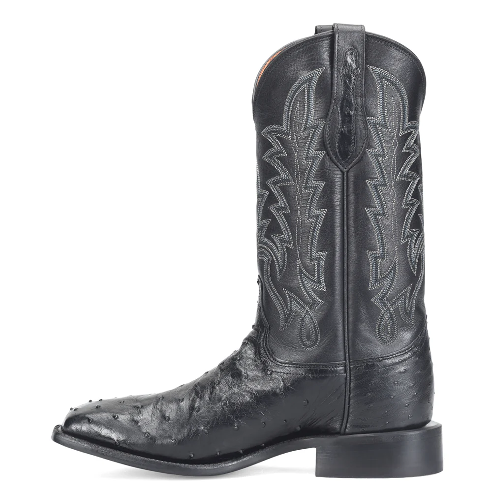 Rancher 12 Inch Full Quill Ostrich Square Toe Cowboy Boots - Image 3