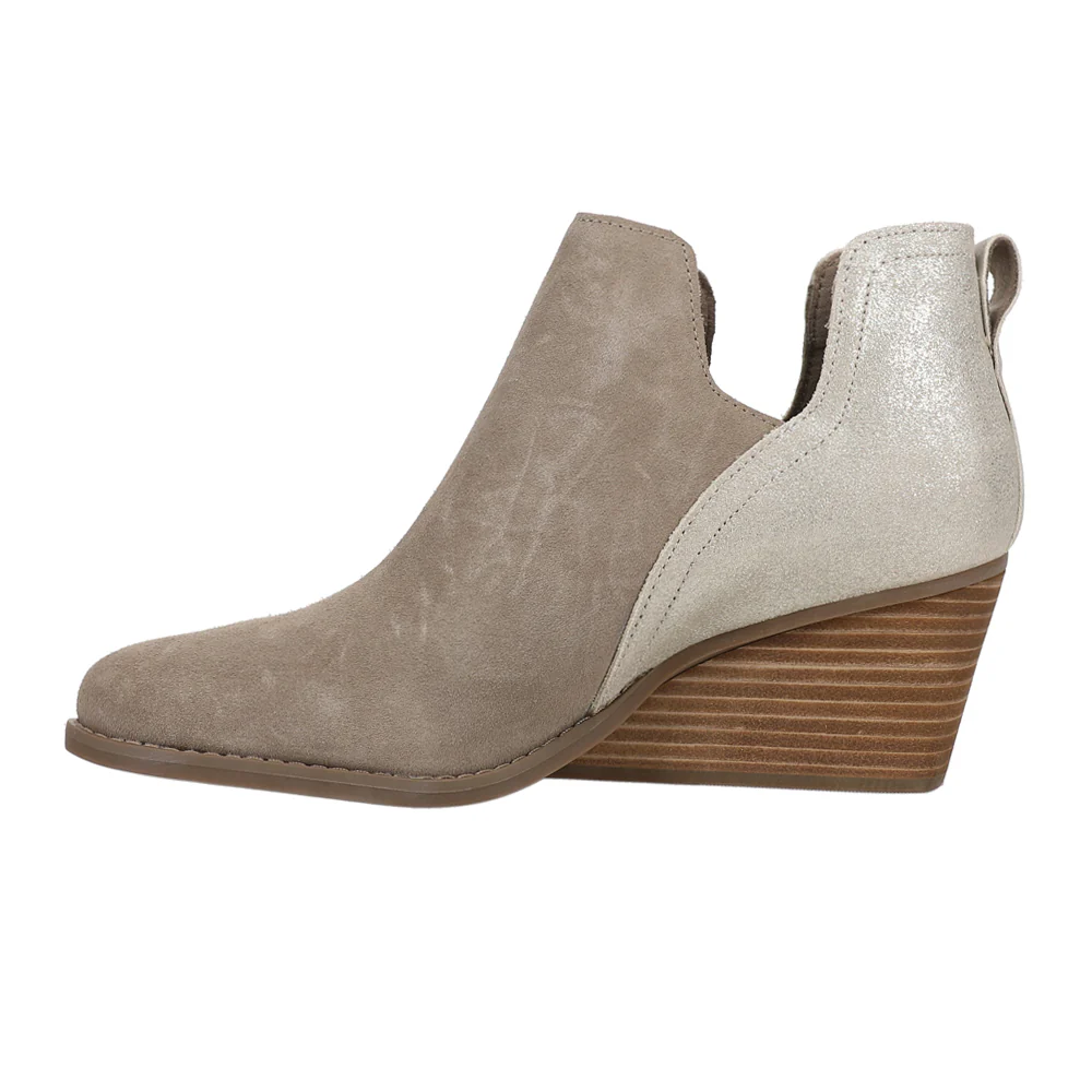 Gwen Metallic Round Toe Wedge Bootie - Image 3