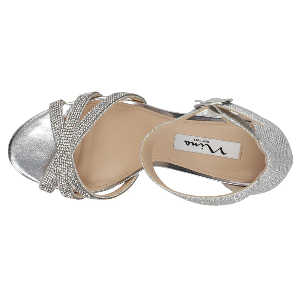 Haiden Rhinestone Ankle Strap Block Heel Sandals - Image 4