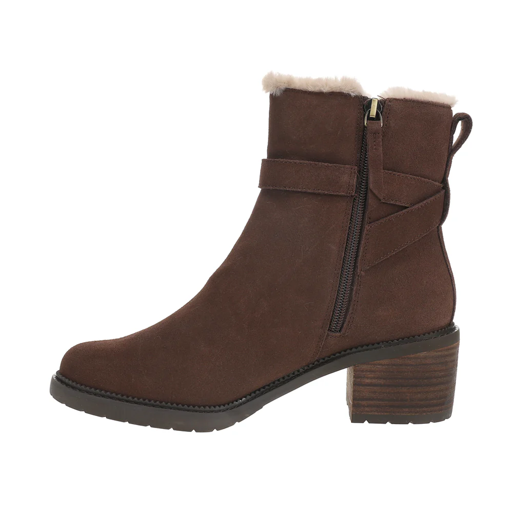 Hailey Buckle Round Toe Zippered Boots - Image 3