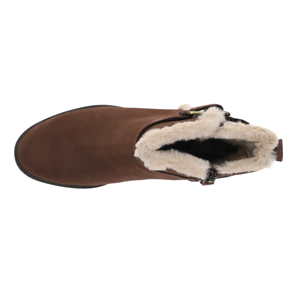 Hailey Buckle Round Toe Zippered Boots - Image 4