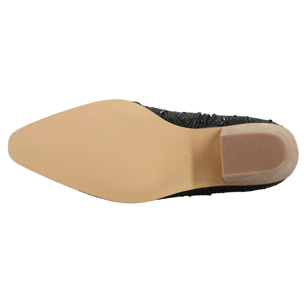 Harlow Rhinestone Pointed Toe Cowboy Booties - Image 5