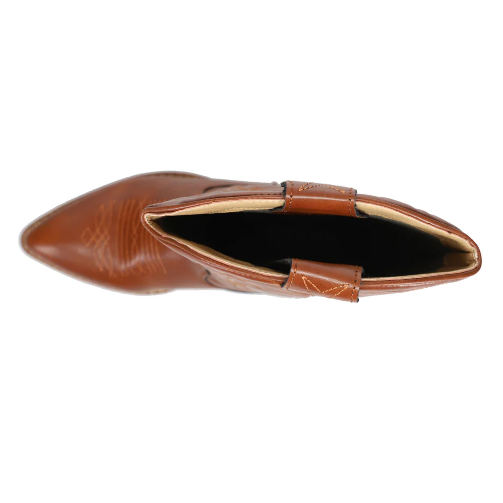 Hattie Narrow Embroidered Pointed Toe Pull On Cowboy Boots - Image 4
