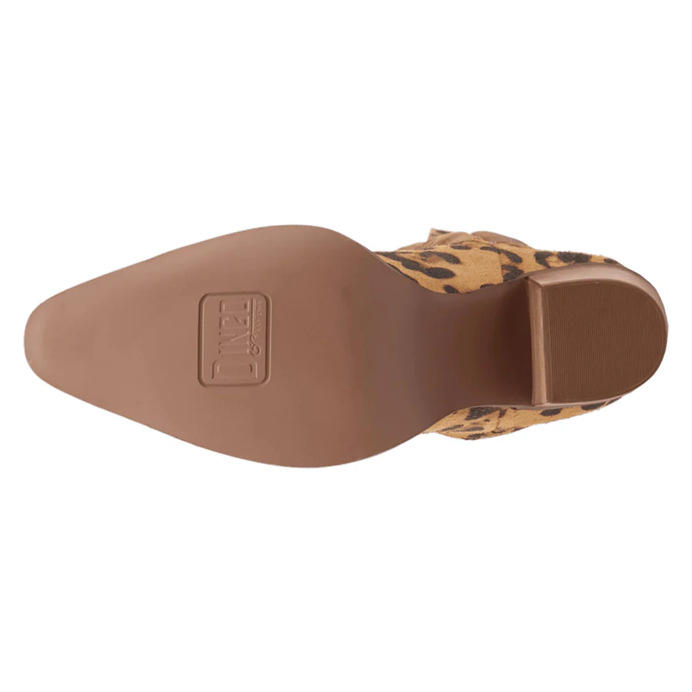 Hensley Leopard Embroidered Snip Toe Cowboy Boots - Image 5