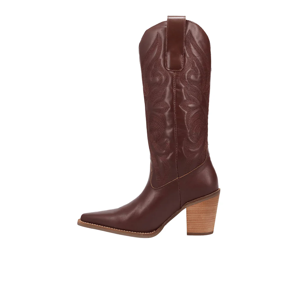 Hensley Embroidered Snip Toe Pull On Cowboy Boots - Image 3