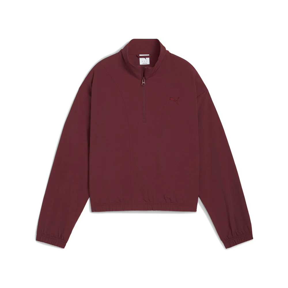 HER Relaxed Woven Half Zip Pullover