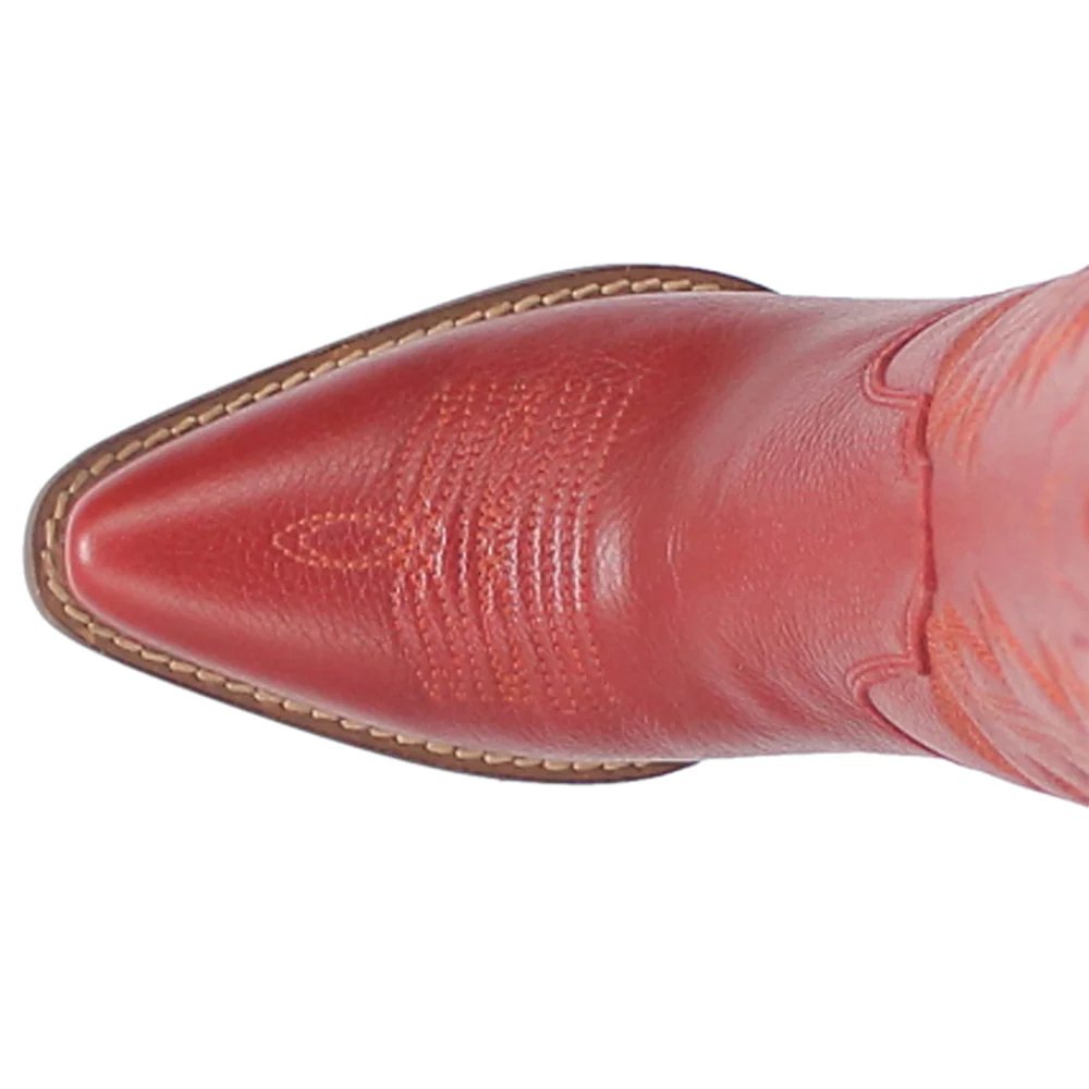 High Cotton Embroidered Snip Toe Pull On Cowboy Boots - Image 4