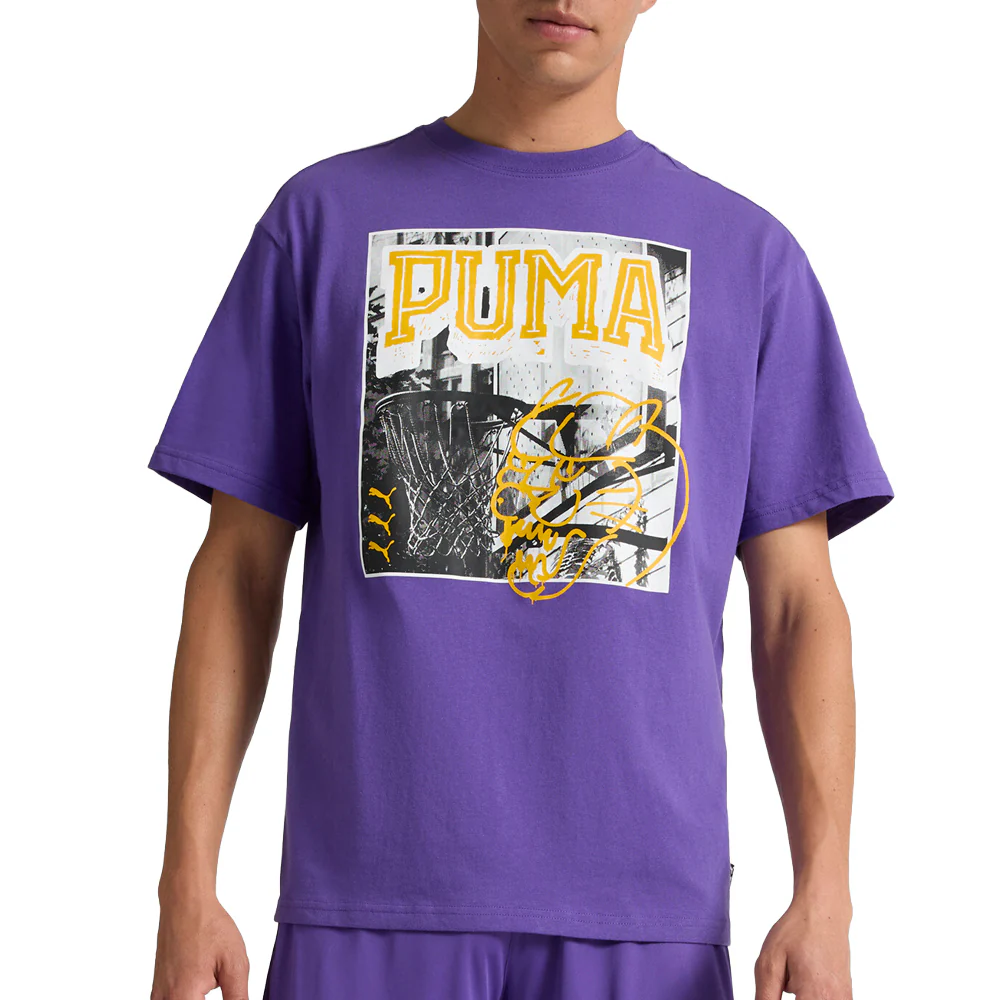 PUMA HOOPS X ENERGY Crew Neck Short Sleeve T-Shirt - Image 3