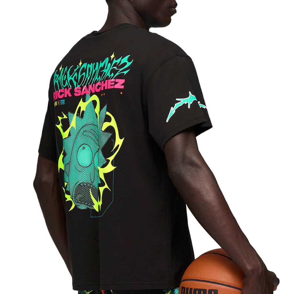 Hoops X  Rick And Morty Crew Neck Short Sleeve T-Shirt - Image 5
