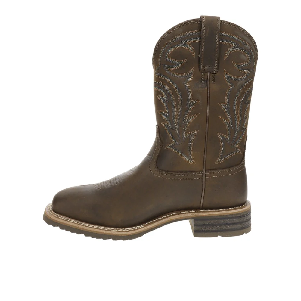 Hybrid Ranchero Embroidered Square Toe Pull On Cowboy Boots - Image 3