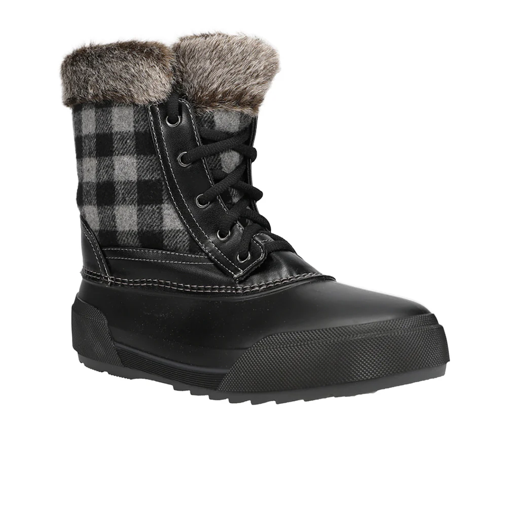Ice Queen Plaid Round Toe Duck Winter Boots - Image 2