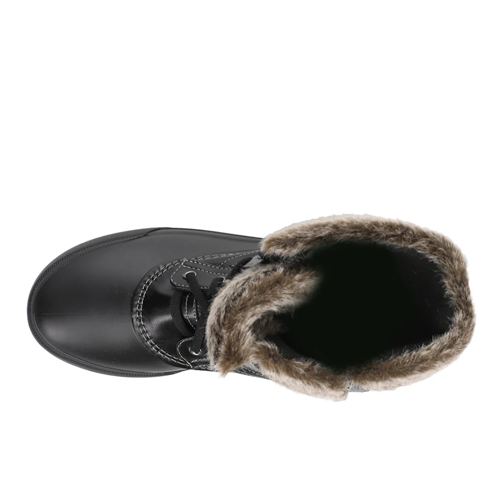 Ice Queen Plaid Round Toe Duck Winter Boots - Image 4