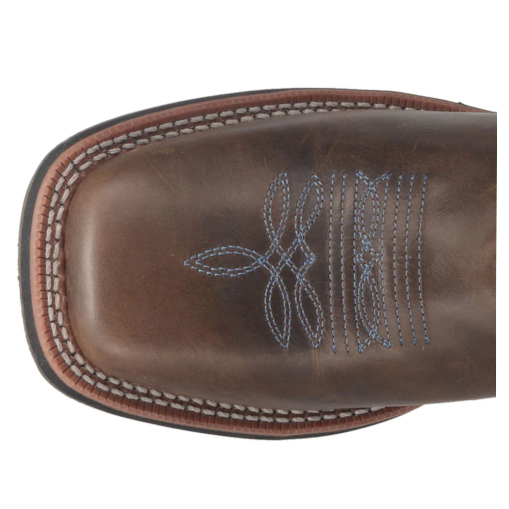 Isla Tooled-Inlay Embroidered Square Toe Cowboy Boots - Image 4