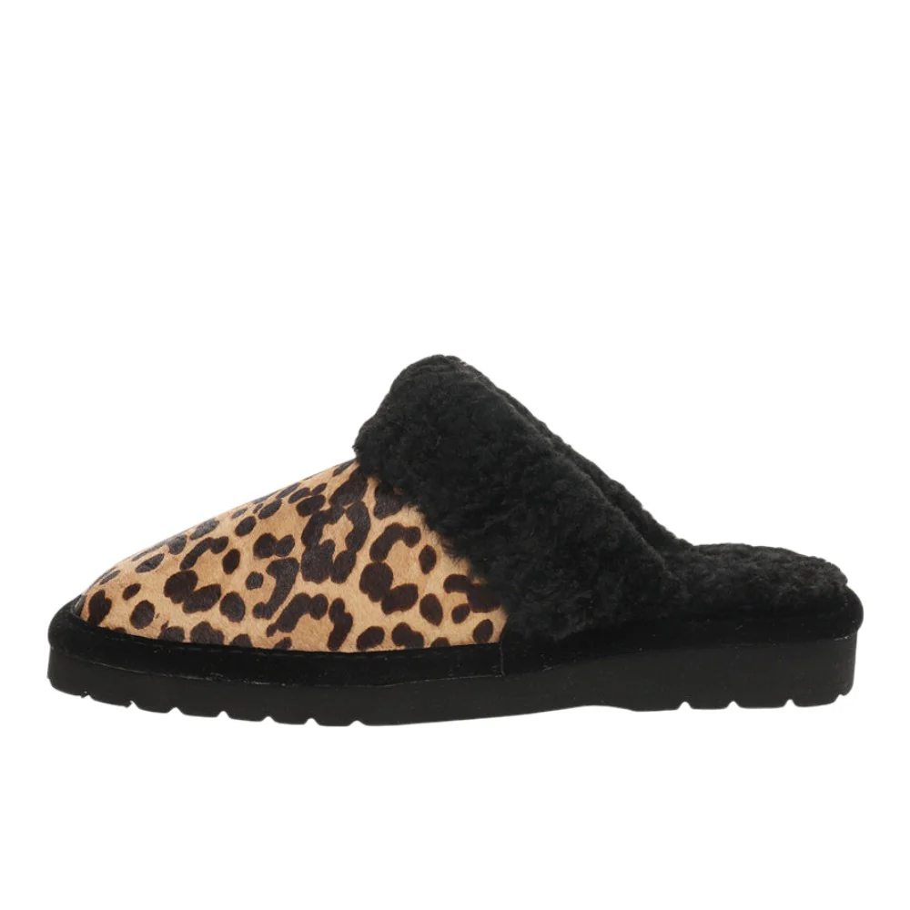 Jackie Cheetah Square Toe Scuff Slippers - Image 3