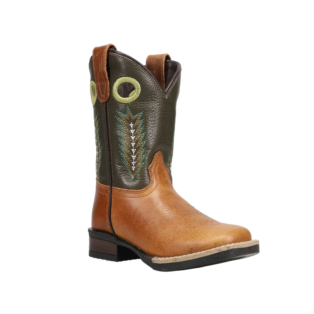 James Embroidered Square Toe Cowboy Boots (Toddler-Little Kid) - Image 2