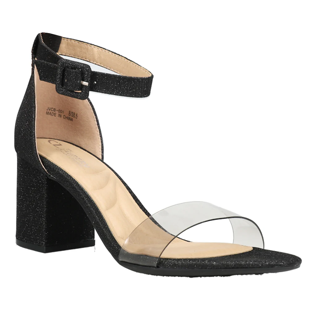 Jazz Clear Strap Block Heel Sandals - Image 2