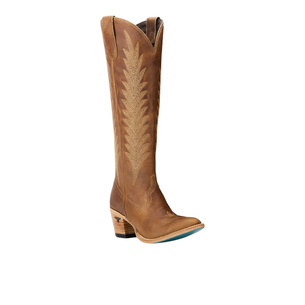 Jentry Knee High Embroidered Round Toe Cowboy Boot - Image 2