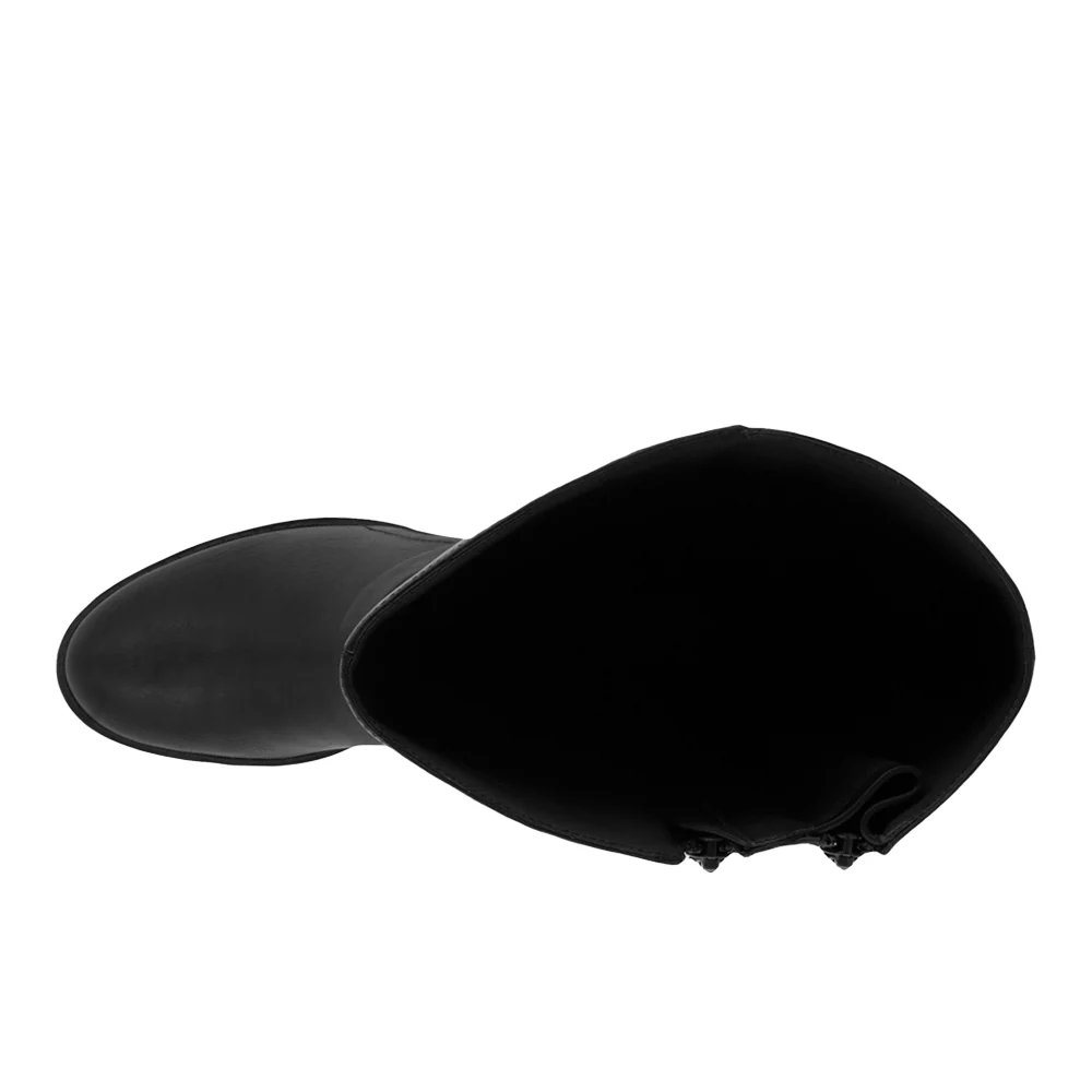 Jewel Round Toe Zippered Riding Boots - Image 4