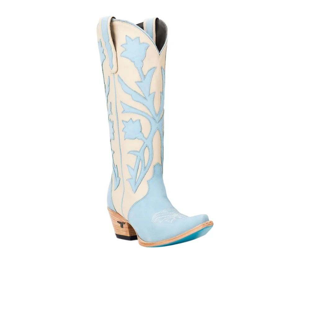 Jolene Tooled Inlay Floral Snip Toe Cowboy Boot - Image 2