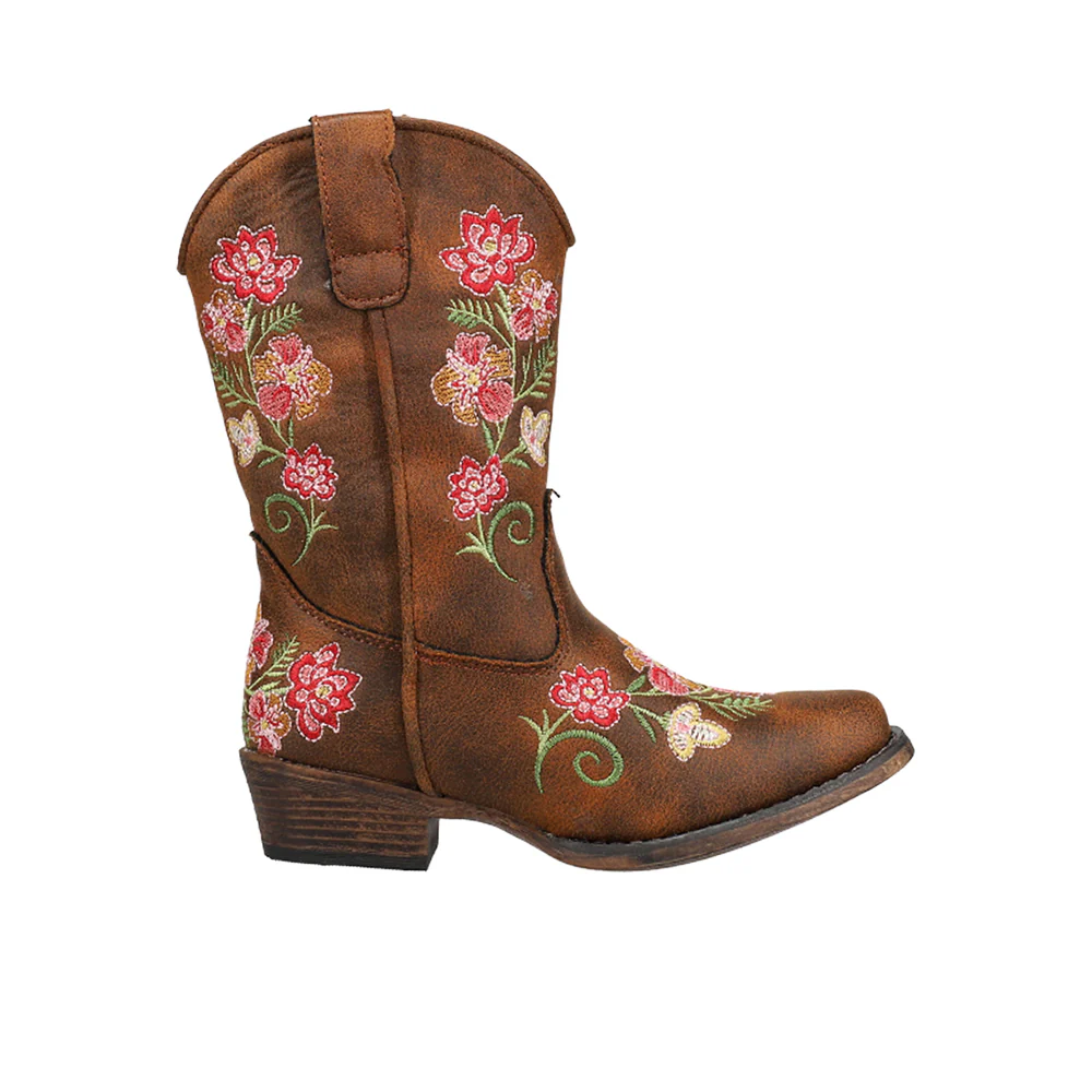 Juliet Embroidery Snip Toe Cowboy Boots (Little Kid-Big Kid)