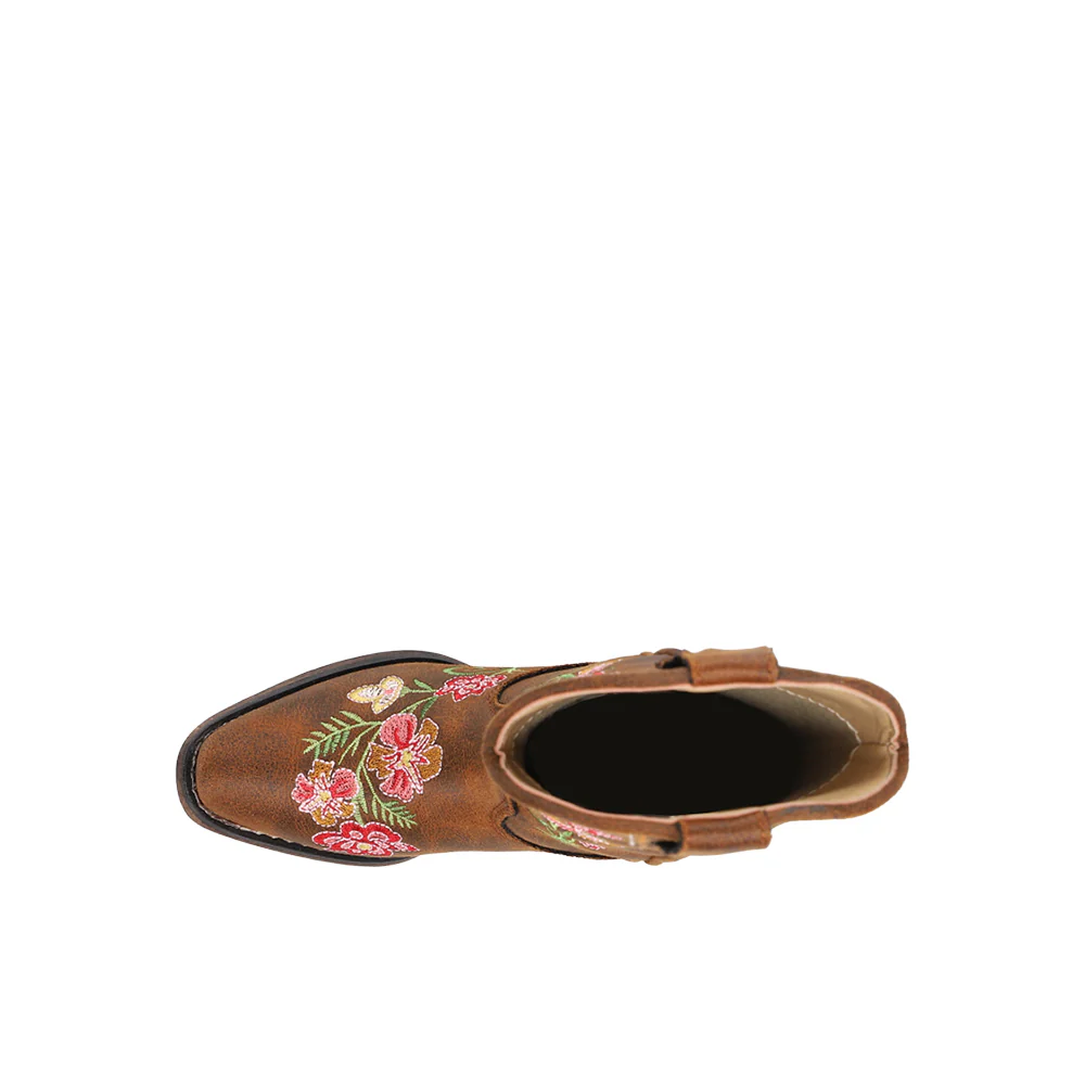 Juliet Embroidery Snip Toe Cowboy Boots (Little Kid-Big Kid) - Image 4