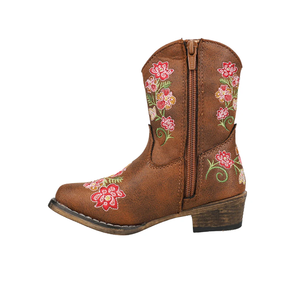 Juliet Round Toe Cowboy Boots (Toddler) - Image 3