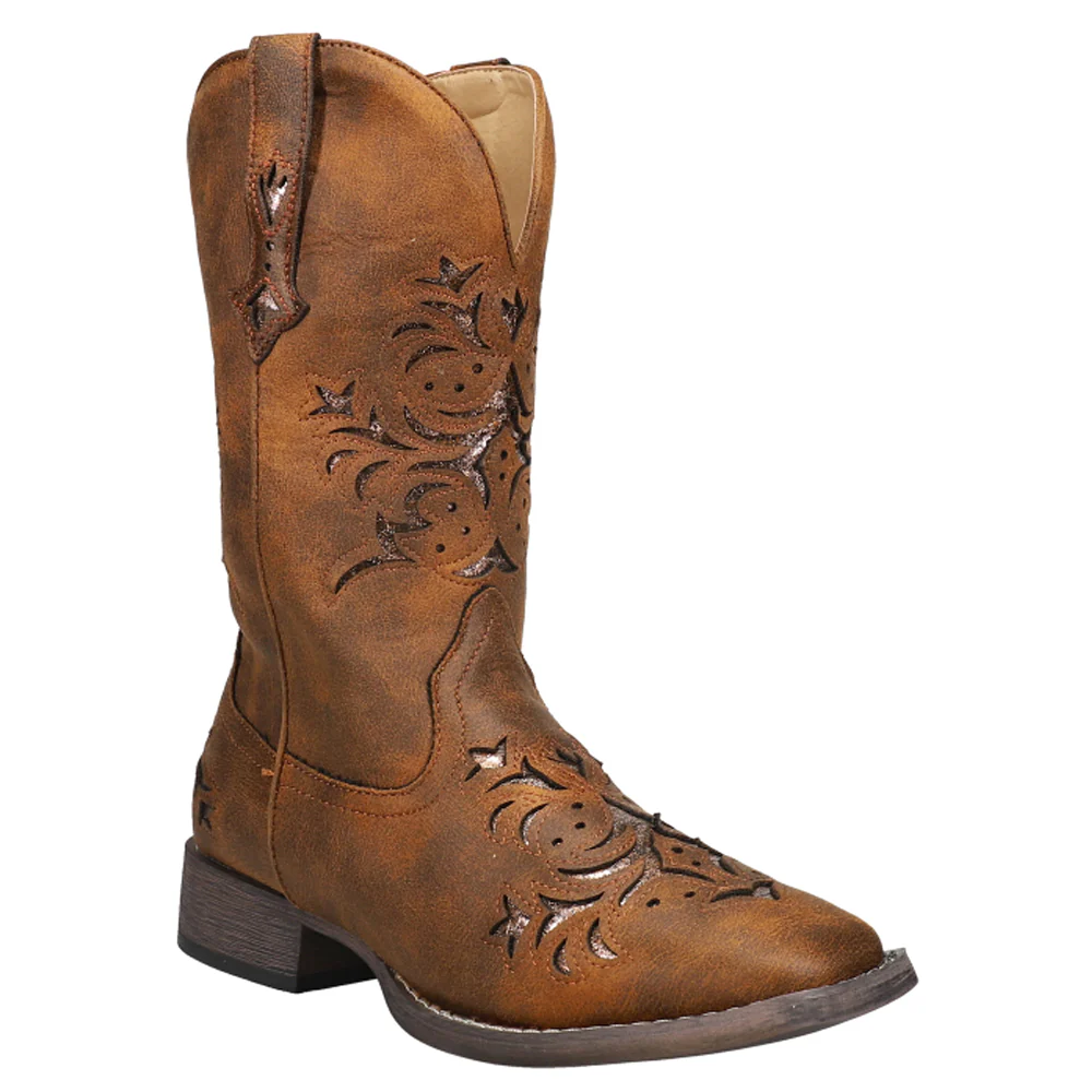 Kennedy Glitter Square Toe Cowboy Boots - Image 2