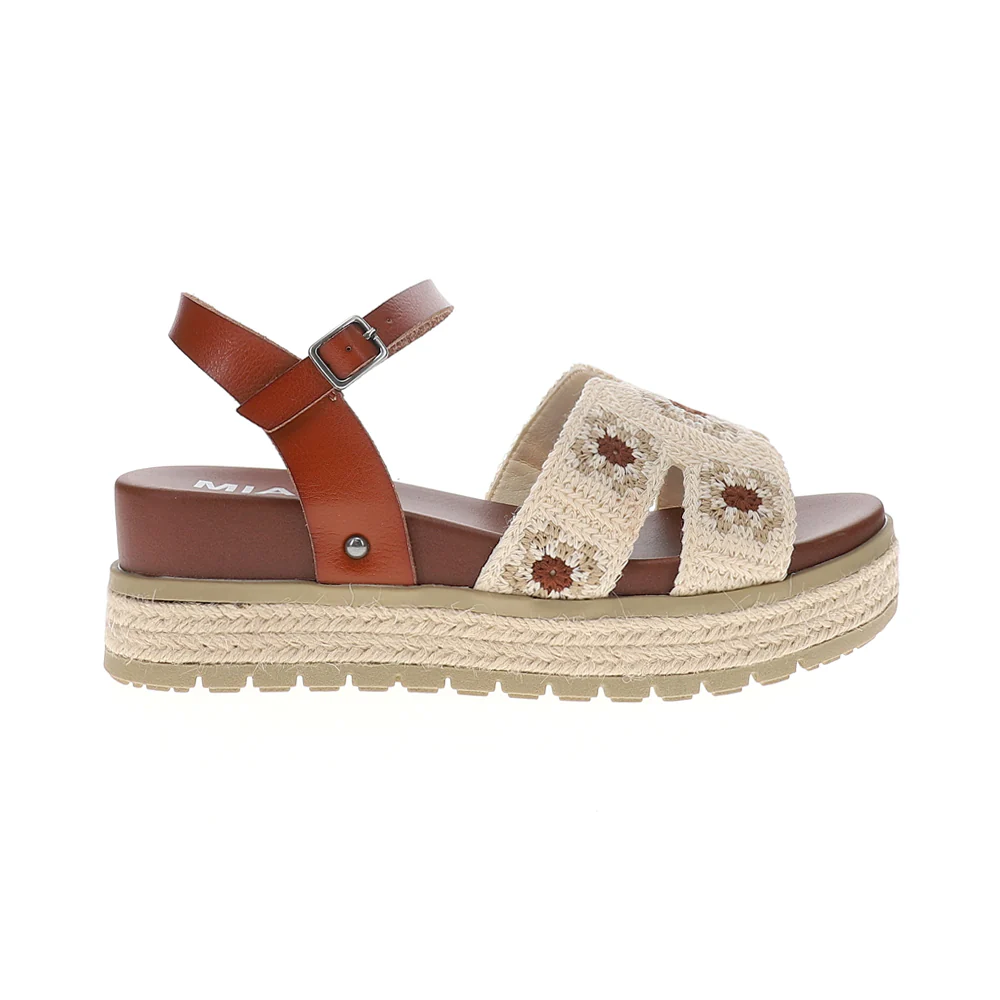 Keva Floral Ankle Strap Espadrille Wedge Sandals