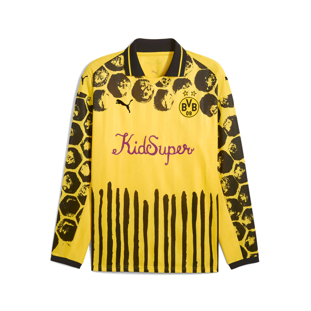 Kidsuper X Dortmund Collared Long Sleeve Soccer Jersey