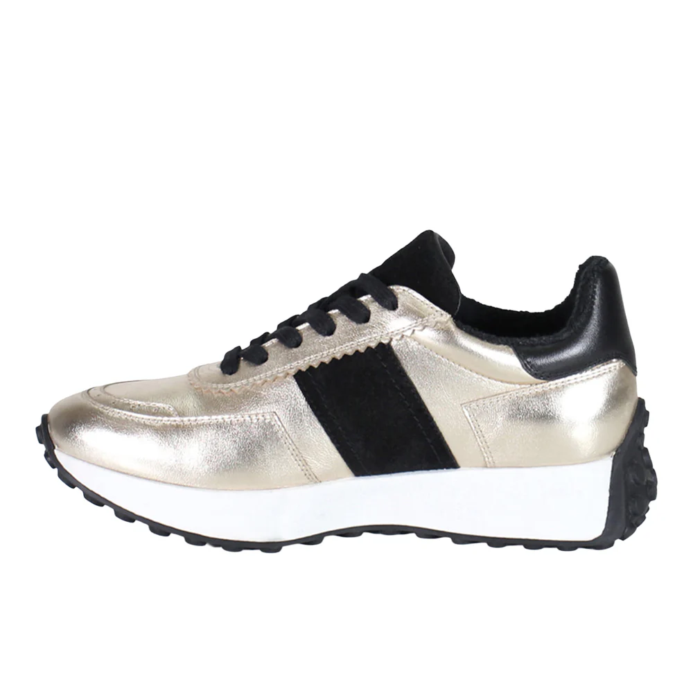Know It All Metallic Lace Up Sneakers - Image 3
