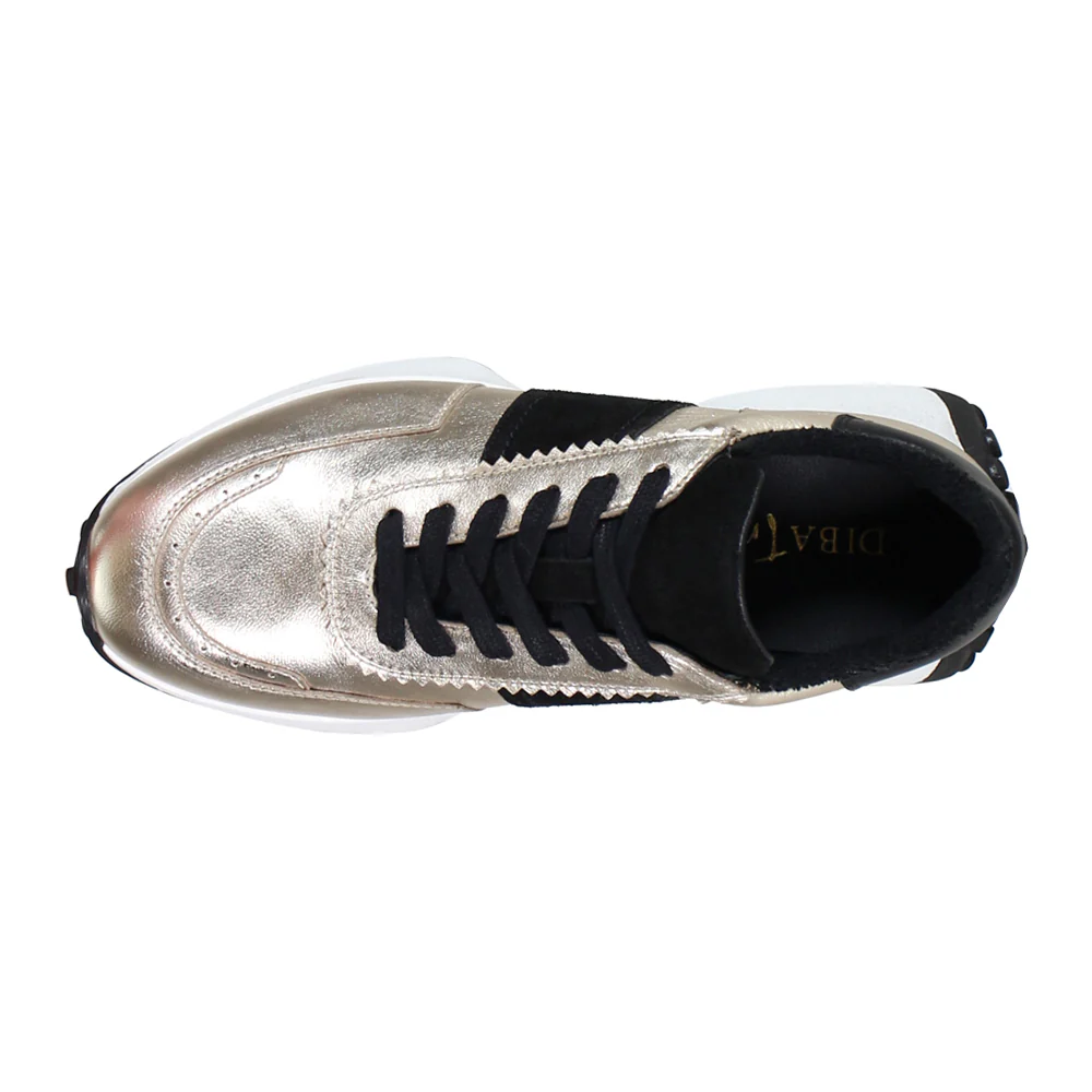 Know It All Metallic Lace Up Sneakers - Image 4