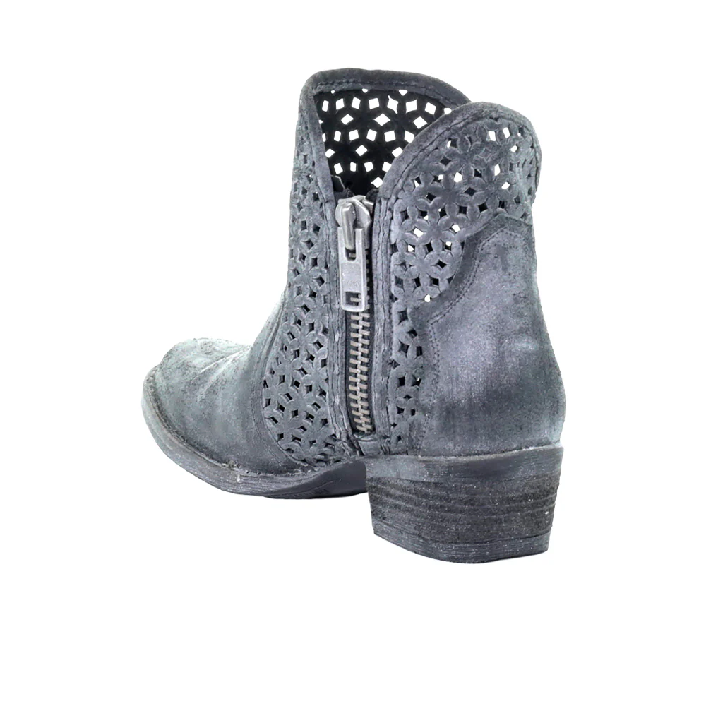 Cut Out Shortie Ankle Round Toe Zippered Cowboy Booties - Image 4