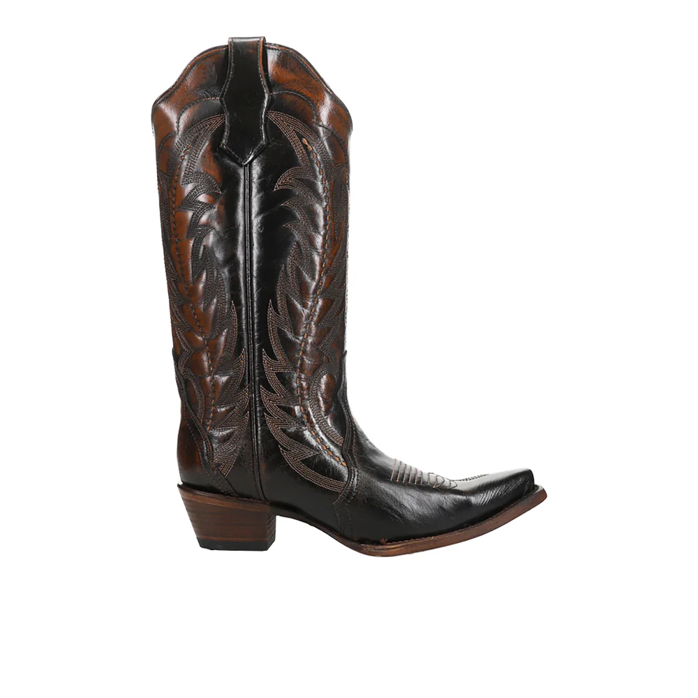 Embroidered and Triad Snip Toe Cowboy Boots