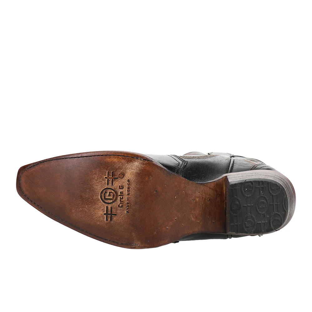 Embroidered and Triad Snip Toe Cowboy Boots - Image 5