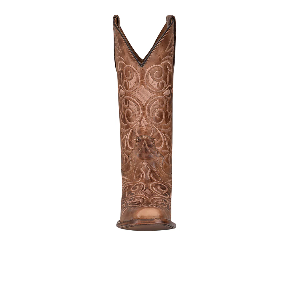 Honey Embroidered Square Toe Cowboy Boots - Image 3